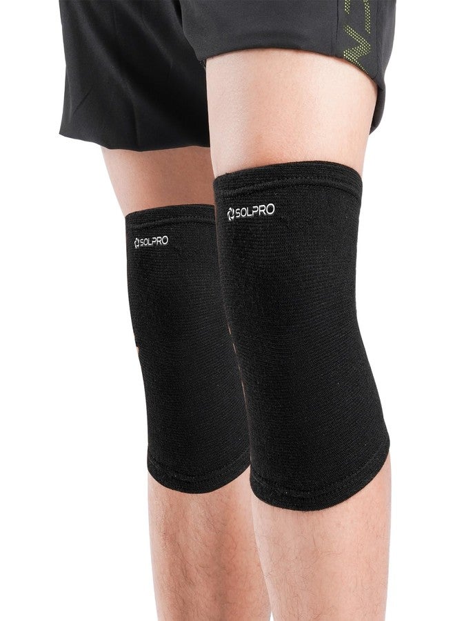 SOLPRO Polyester Knexa Knee Guard for Men & Women | Joint Stabiliser for All Sports, Gym & Rehab Workouts | Joint Pain Relief for Active Lifestyle Injury Recovery & Arthritis (Black) - Image 1