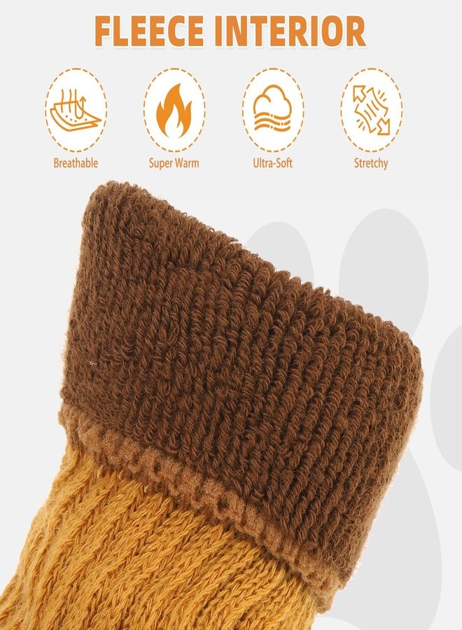 KOOLTAIL Anti Slip Winter Dog Socks to Prevent Licking Paws, Waterproof Snow Rain Long Dog Boots&Paw Protector, Warm Grippy Booties Reflective Double Straps for Hardwood Floor, Small Medium Large Dogs - Image 5