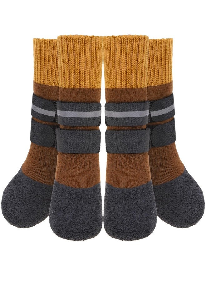 KOOLTAIL Anti Slip Winter Dog Socks to Prevent Licking Paws, Waterproof Snow Rain Long Dog Boots&Paw Protector, Warm Grippy Booties Reflective Double Straps for Hardwood Floor, Small Medium Large Dogs - Image 1