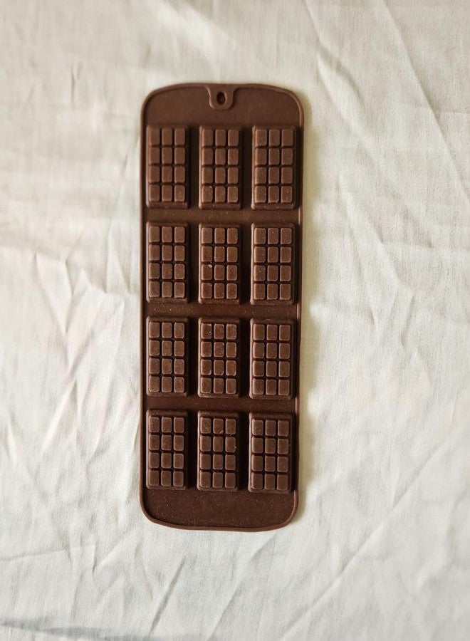 Makekartz.com Mini Dairymilk Shape Silicone 12 Small Size Chocolate Bar Making Mould Fondant (Pack of 1 Multi Color) - Image 3