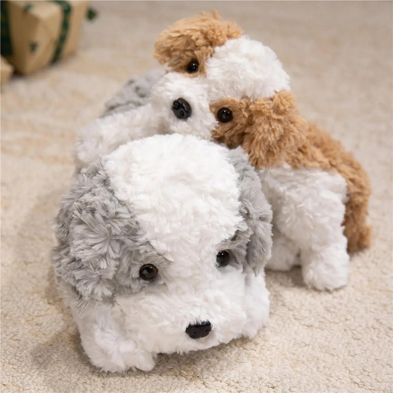Khaki Baby Dog Plush Hug Pillow 32cm Sleeping Position Cushion Birthday Gift - Image 5