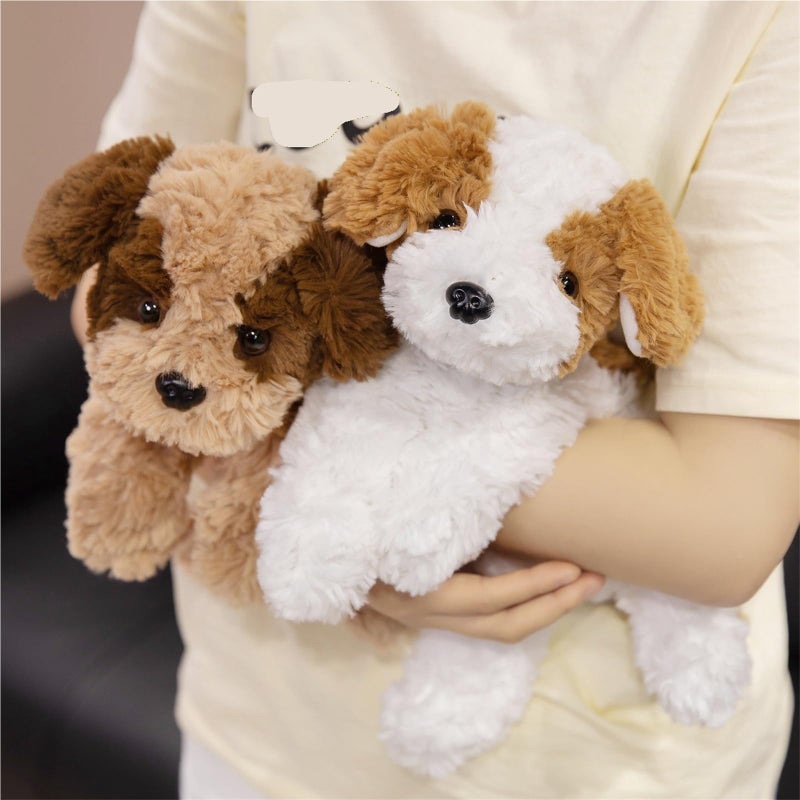 Khaki Baby Dog Plush Hug Pillow 32cm Sleeping Position Cushion Birthday Gift - Image 4
