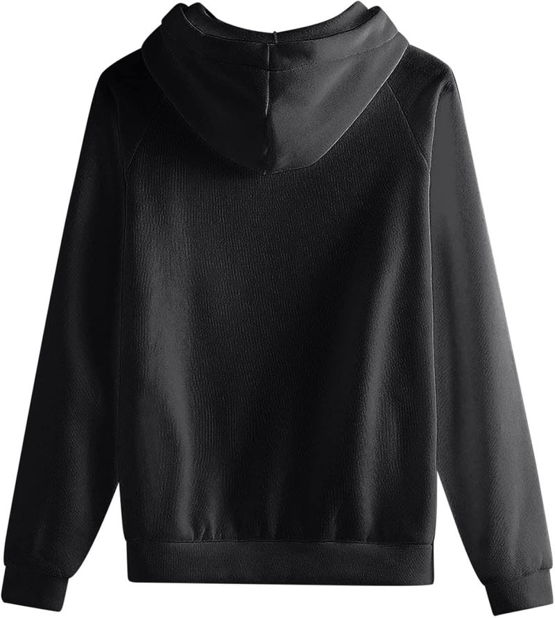 woobles Tracksuit For Men And Women 2Pcs Outfits Long Sleeve Pullover Hoodie Sweatshirt + Sweatpant Athletic Fall Winter Sweatsuits Medium Black - Image 5
