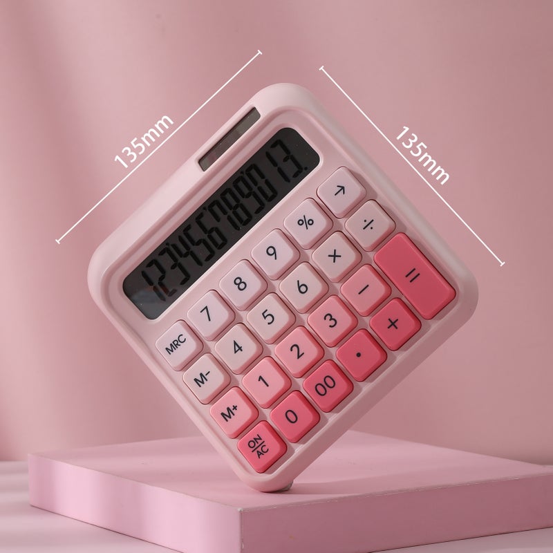 Desktop Calculator 12 Digit Large and LCD Display Big Button Calculators Solar Power and Battery Operated Suitable for Office School Home for Kids Students Accountant - Blue - Image 5