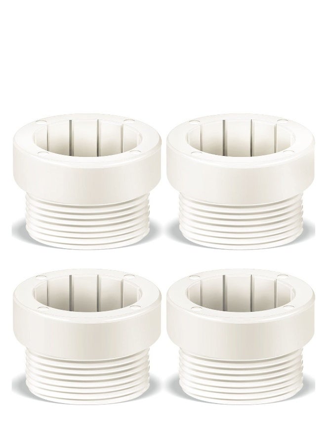 Pool Umbrella Stabilizer Adapter, Pool Umbrella Threaded Adapter Sleeves, Umbrella Pole Stabilizer, for Outdoor Patio Deck 1 3/4" Umbrellas Insert (White)  - Image 1