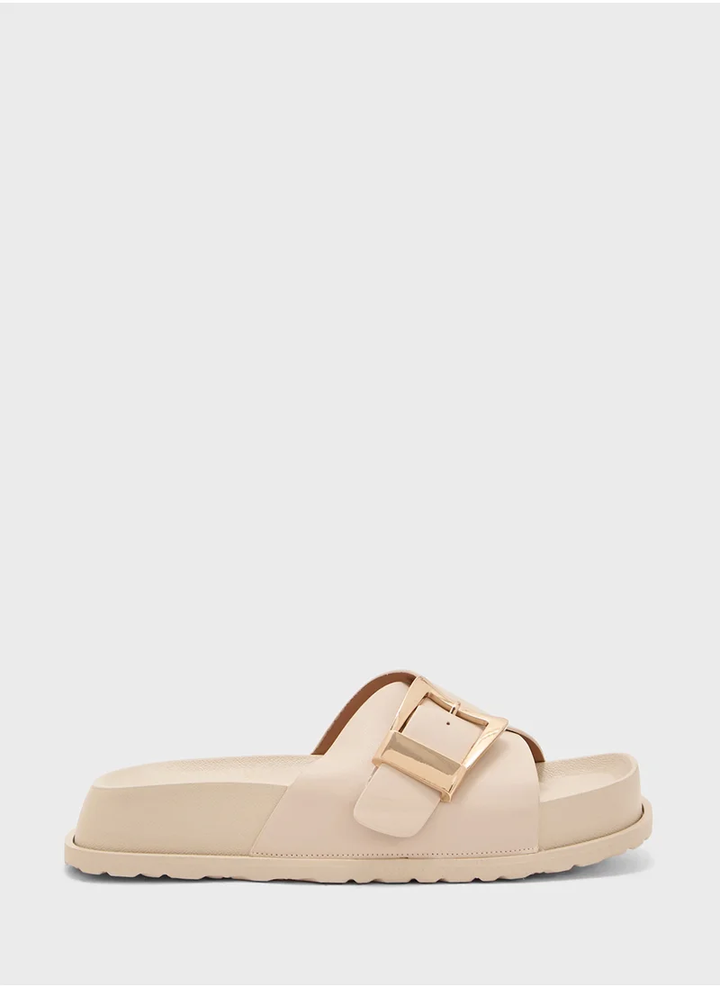 Pink Step Ladies Casual Flat Sandal