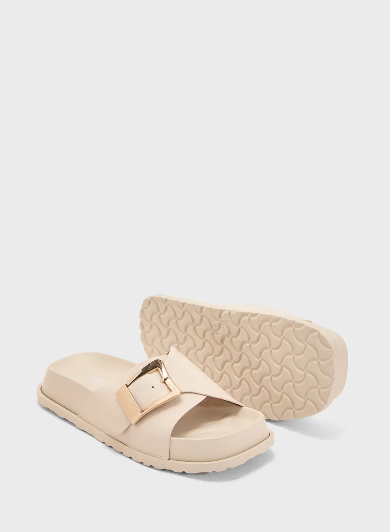 Pink Step Ladies Casual Flat Sandal