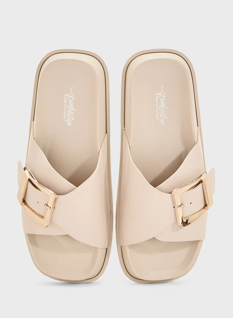 Pink Step Ladies Casual Flat Sandal