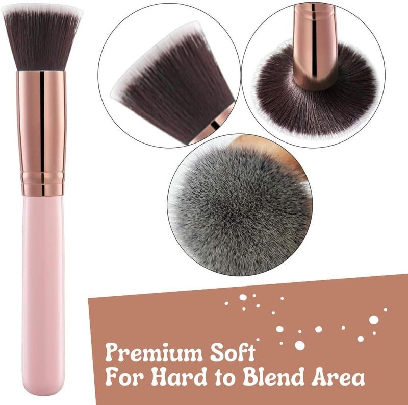 IBBO Face Self Tanning Brush Kabuki Brush, Professional Self Tan Sunless Tanning, Self Tanner brush Applicator, Flat Top Brush Face And Beauty Cosmetic Blending Brush (Pack Of 2) - Image 2