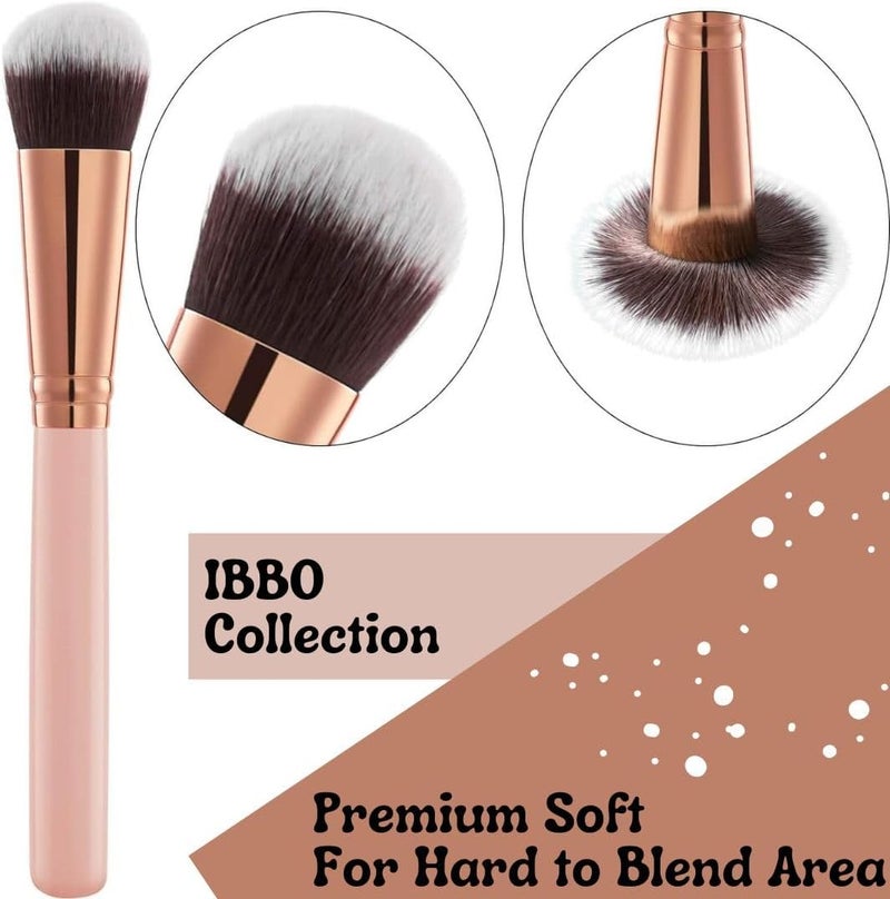 IBBO Face Self Tanning Brush Kabuki Brush, Professional Self Tan Sunless Tanning, Self Tanner brush Applicator, Flat Top Brush Face And Beauty Cosmetic Blending Brush (Pack Of 2) - Image 1