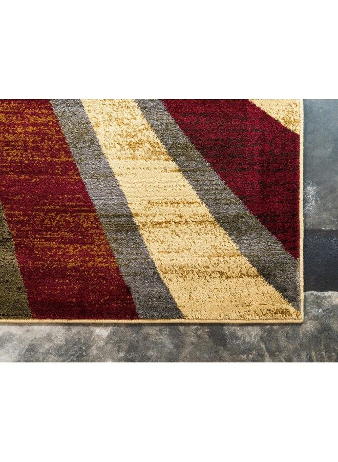 Unique Loom Barista Collection Area Rug Ngada (2' 2" X 6' 1" Runner Beige Red) - Image 5
