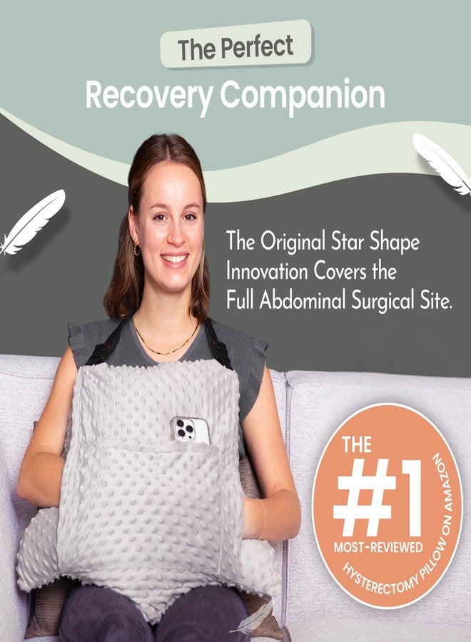 MOYOAMA 4 Pc Hysterectomy Pillow Set - Incl Seatbelt Cushion & 2 Gel Packs for Soothing Relief - After Hysterectomy Recovery Must-Haves, Post-Op C-Section Pillow Gifts, Abdominal Surgery Recovery - Image 2