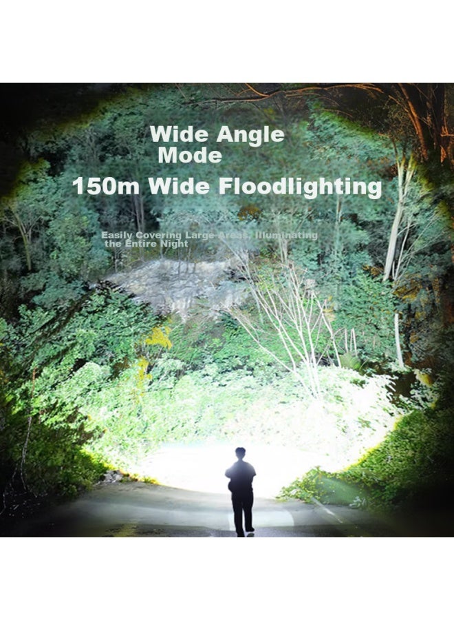 Warsun Dm126 Flashlight, Zoomable, High-intensity, Military-grade, Long-range, Led, Rechargeable, Waterproof, Searchlight, Emergency Light, Specialized - Image 2