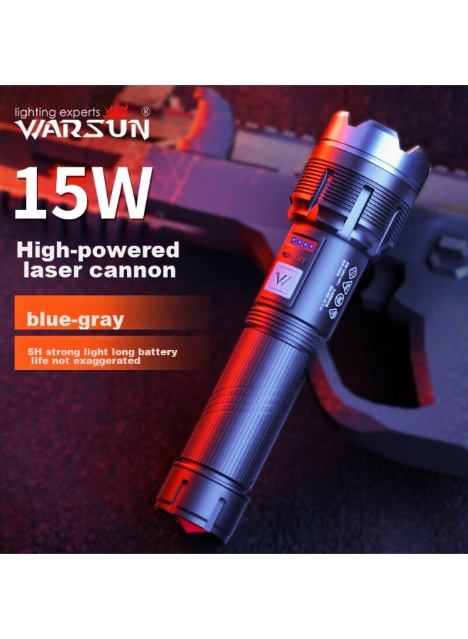 Warsun Dm126 Flashlight, Zoomable, High-intensity, Military-grade, Long-range, Led, Rechargeable, Waterproof, Searchlight, Emergency Light, Specialized - Image 1