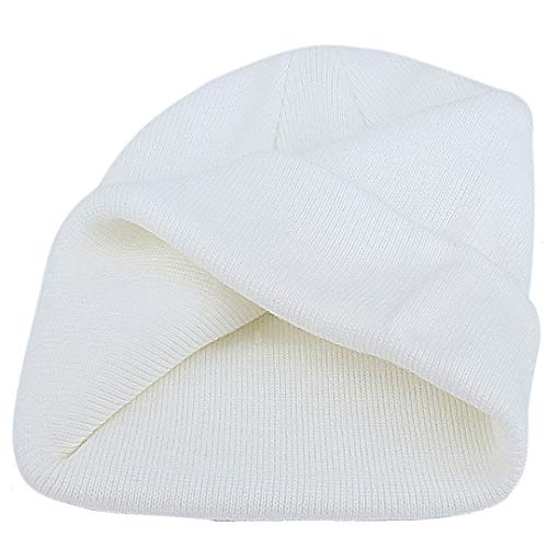 Paladoo Slouchy Beanie Hat Soft Warm Ski Cap (White) - Image 2