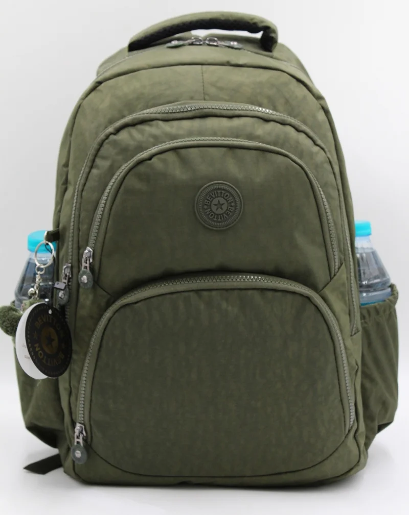 Bevitton 2100 Crinkle Waterproof Fabric Unisex School Backpack