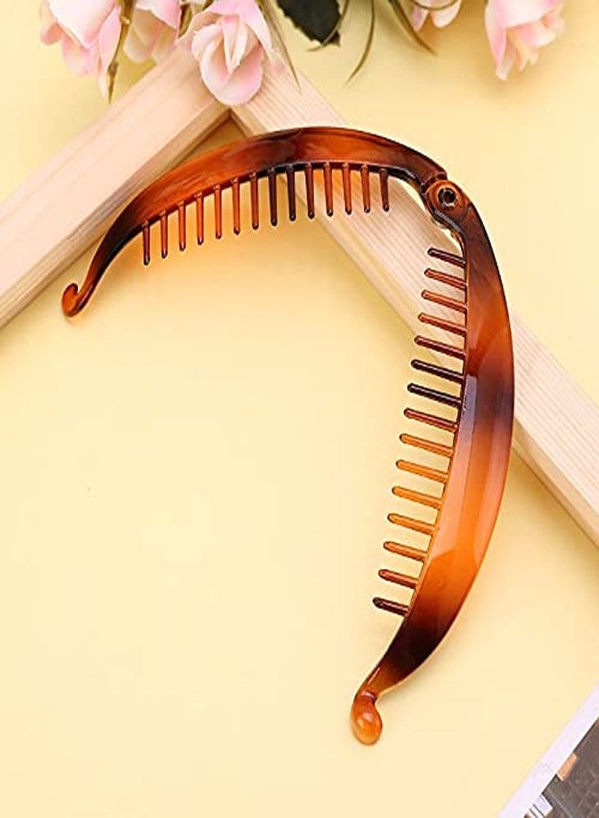 El Regalo 2 PCs Big 5 inch Banana Clip Hair Clincher Rounded Edges Hair Comb | Banana Barrettes for Girls & Women - Image 5