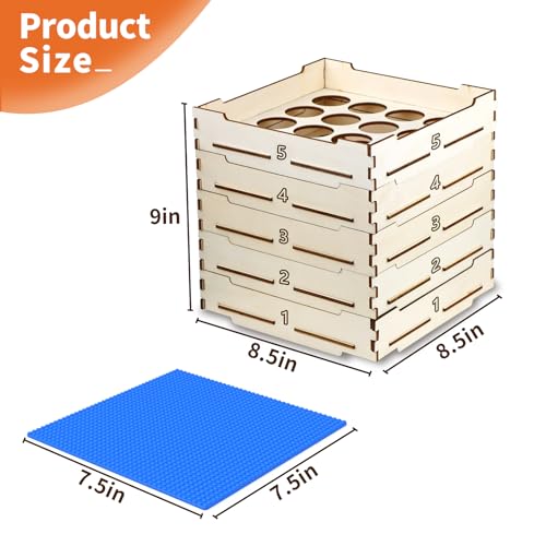 WSBXBB 5 Tray Sorter Sifter Box Used for Lego Storage Sorter Brick Box for Lego Blocks Gift for LegoLover Gift for Teens and Adults 5 Different Size Sorter Perfect for LegoBlocks - Image 5