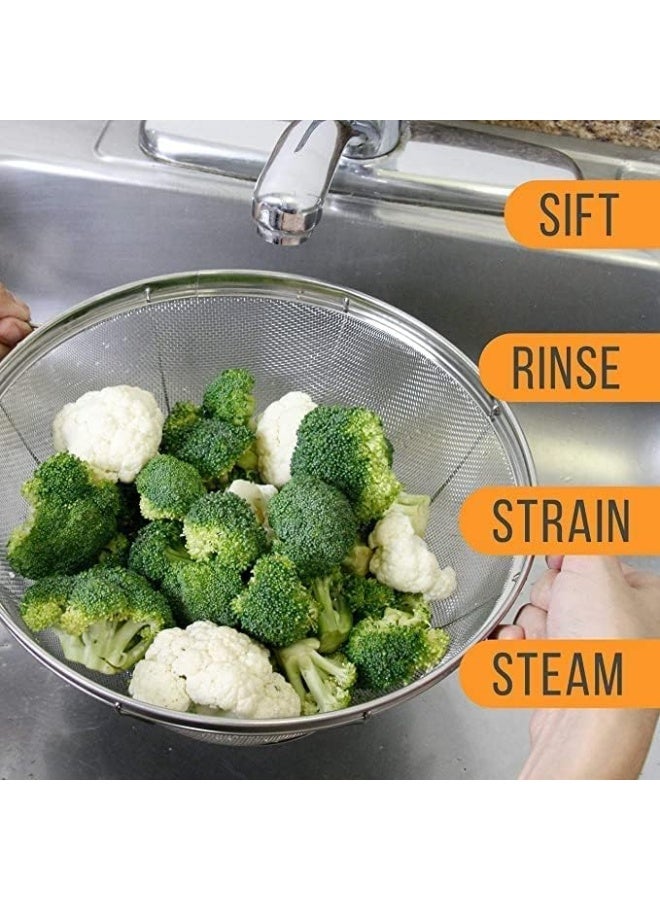 BLACKSTONE Minex Wire Basket Stainless Steel Strainer with Handle Dishwasher Safe 25cm - Image 2