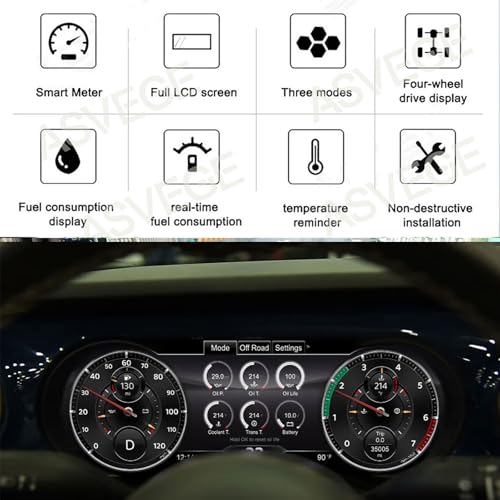 ASVEGE 12.3 inch Digital Dash Instrument Cluster for Jeep Wrangler JL/Gladiator 2018-2023 Car Odometer Dashboard Cluster Virtual Cockpit Plug&Play,Non-Destructive Install,OTA Upgrade - Image 5