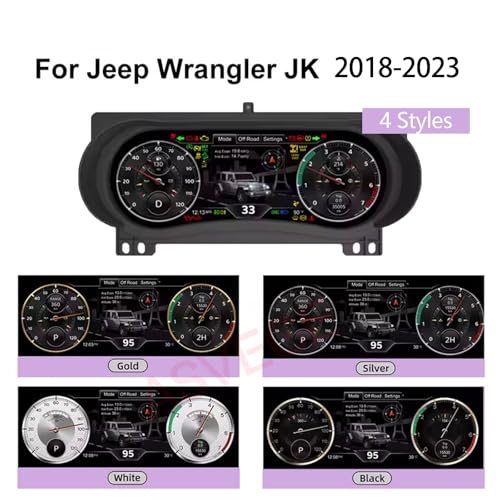 ASVEGE 12.3 inch Digital Dash Instrument Cluster for Jeep Wrangler JL/Gladiator 2018-2023 Car Odometer Dashboard Cluster Virtual Cockpit Plug&Play,Non-Destructive Install,OTA Upgrade - Image 3