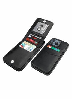 Excefore Compatible with iPhone 14 Pro Max Case Wallet with Credit Card Holder Flip Premium Leather Magnetic Clasp Kickstand Heavy Duty Protective Cover for iPhone 14 Pro Max 6.7 Inch (Black)  - Image 1