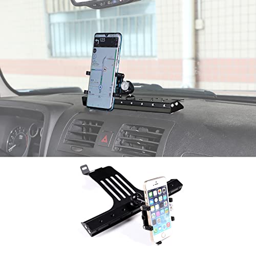 PIUGILH Car Instrument Panel Track Mobile Phone Holder Trim for Hummer H3 2005-2009 Central Control Air Vent Multifunctional Mobile Phone Holder,Black,1PCS - Image 1