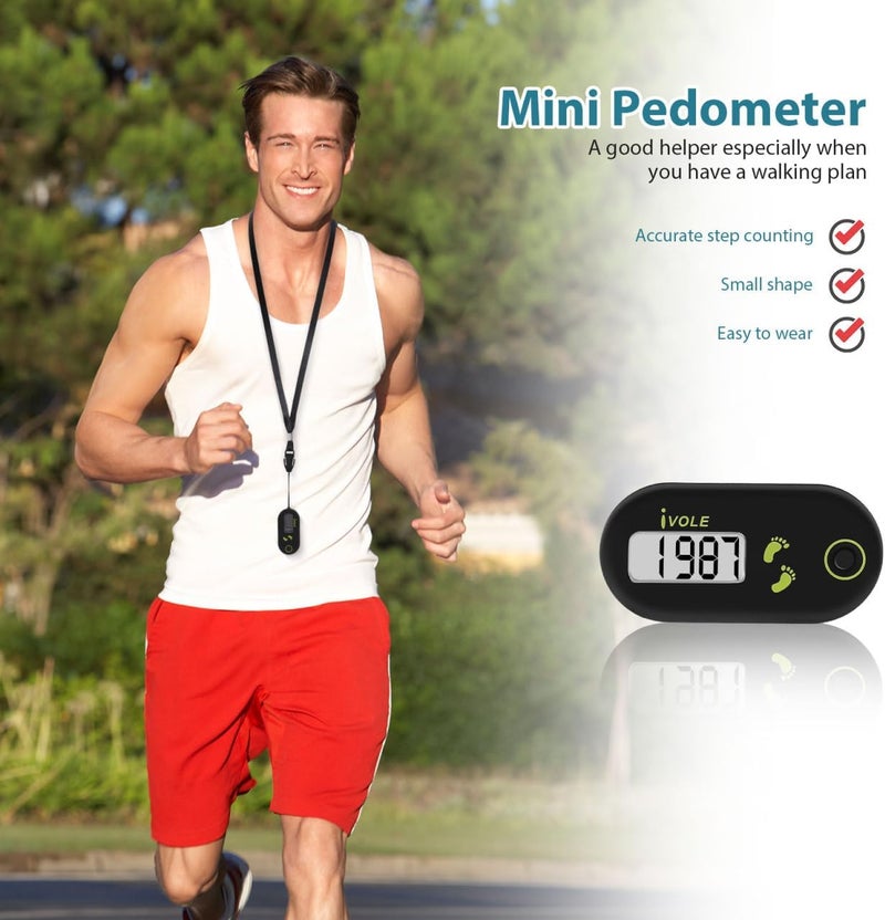 BESPORTBLE Sports Step Counter 3D Digital Pedometer Accurate Step Counter Portable Pedometer Mini Fitness Tool with Clip and Lanyard for Walking Running - Image 4