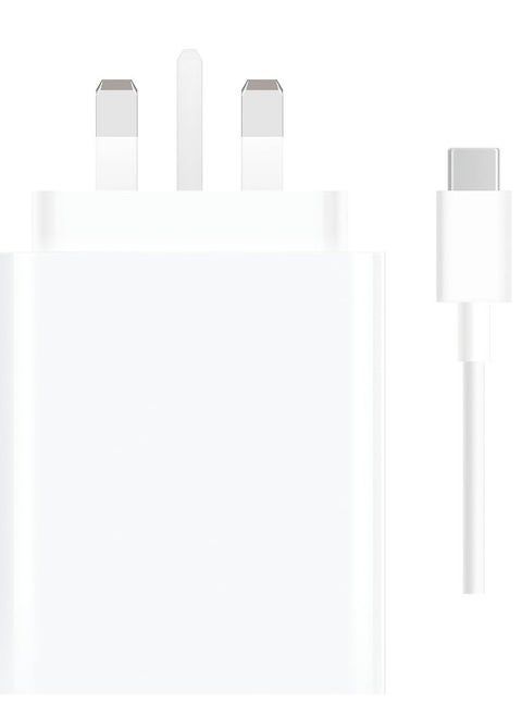 120W Fast Charging Power Adapter for Xiaomi Mi 12/13T, Mi 9T Pro, Poco, Black Shark 5, Mi 13/12T/11T/10T Pro, Note 11 Pro 5G u0026 More (White)