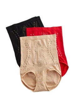 3pcs High-waisted tummy-control underwear shapewear corset hip-lifting tummy-slimming stomach-slimming shapewear