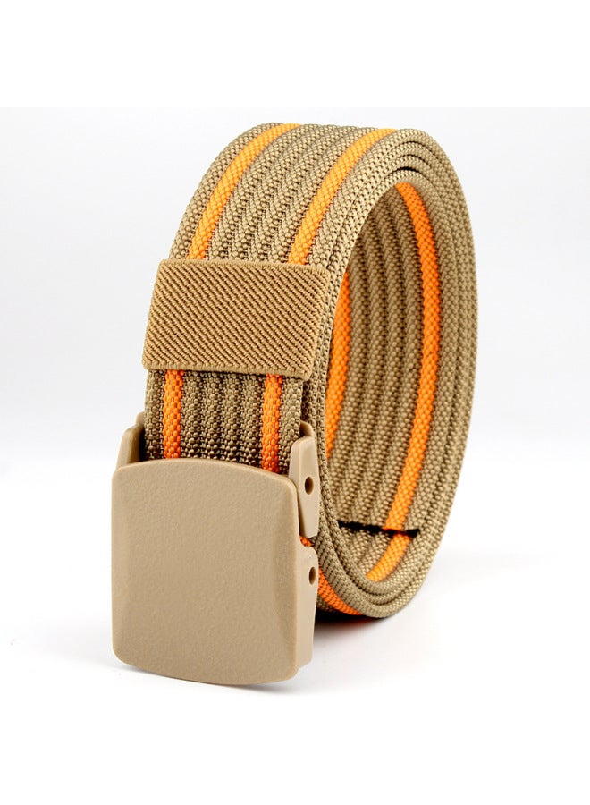 Men's Tactical Nylon Canvas Outdoor Training Leisure Electronics Security Check Golf Belt
