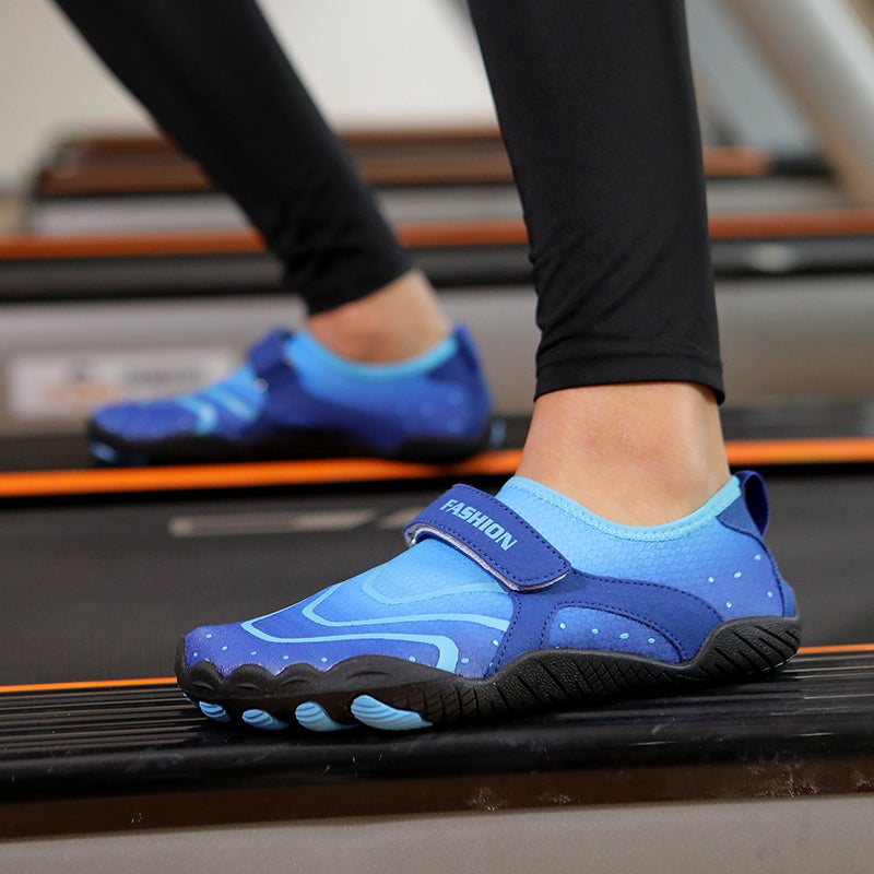 Treadmill Shoes Indoor Fitness Shoes Quiet Yoga Skipping Rope Skipping Shoes Women Strength Training Squat Shoes Men C219 blue upgrade thick bottom 
