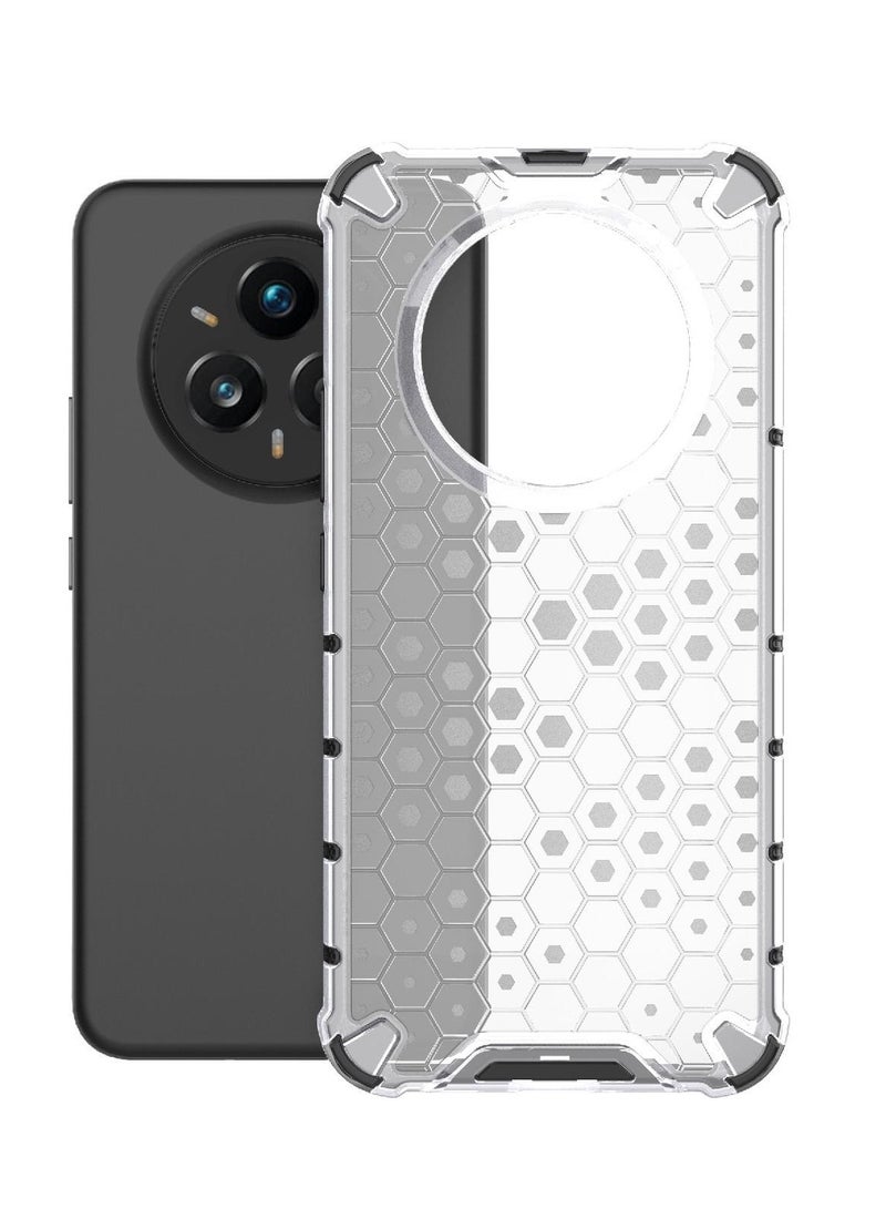 Case Cover Honeycomb Case Shockproof Camera Protection Cover Compatible with Realme 14 Pro Plus ( transparent &  Black) - Image 2