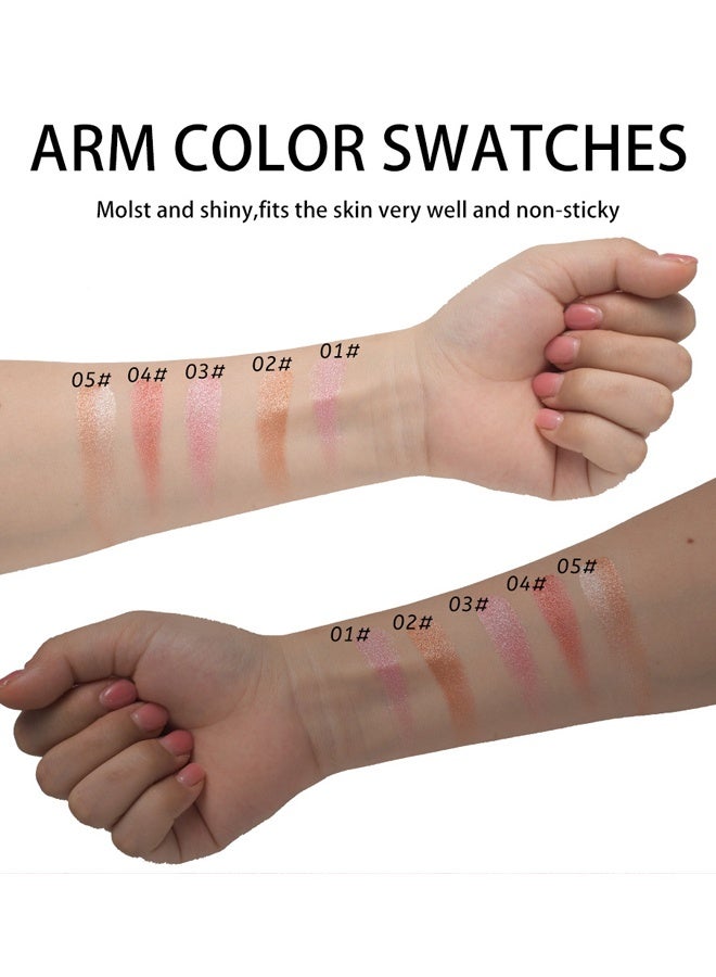 كلوبداي مسحوق أحمر الخدود الرخامي المخبوز والمشرق طويل الأمد ، لمسة نهائية متوهجة ، ناعم وقابل للمزج ، مناسب لجميع ألوان البشرة ، # 02 3.5 جم - Image 3