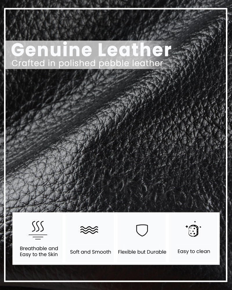 befen Small Black Genuine Leather Cross Body Bags for Women, Women's Adjustable Shoulder Strap Crossbody Purse Bag with Cell Phone Pocket and RFID Card Slots - Image 5