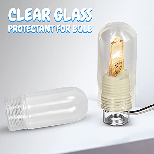 OhLectric Tubular G9 Glass Cover - Threaded Bulb Cover - Sturdy Clear Glass Protectant for Bulb - Heat Resistance Up to 500C - 2.25" - Clear - OL-41332 - Image 4