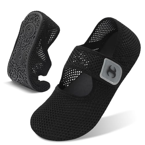 Scurtain Swim Shoes Women Summer Beach Water Aerobics Shoe Ladies Black Aqua Sand Socks Youth Pool River Swimming Gardening Shoes Mesh Slides Sandals Size - Image 1