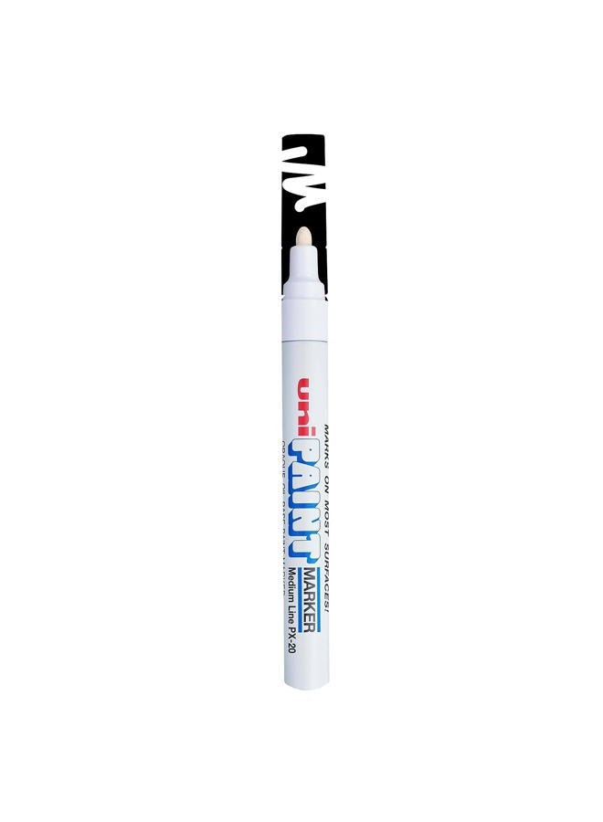 Dymo Uni-Paint PX-20 Oil-Based Paint Marker, Medium Point (White) - Image 3