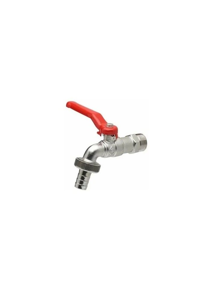 HASANAT ESSENTIALS Hasanat Essentials Bibcock Water Tap – 1/2" Size Light Use Zinc GI 