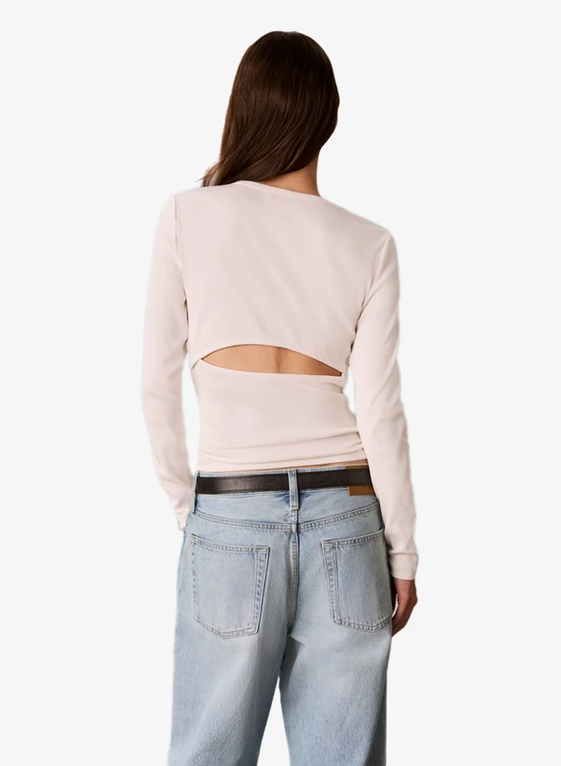 Calvin Klein Jeans Woven Label Long Sleeve T-Shirt