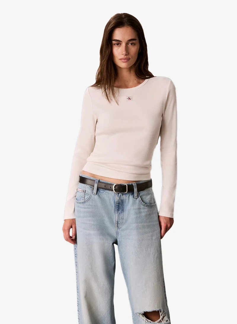 Calvin Klein Jeans Woven Label Long Sleeve T-Shirt
