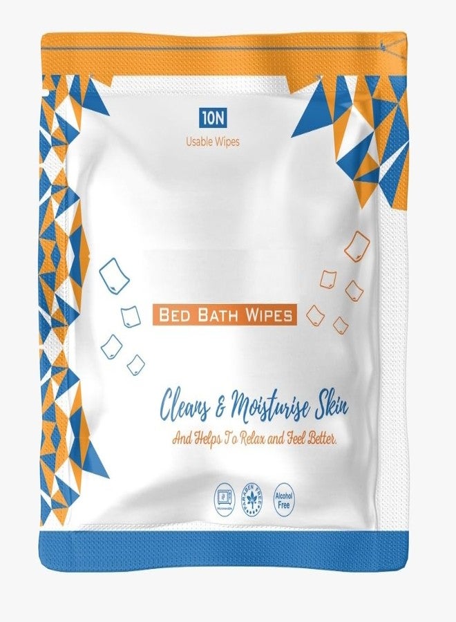 FEDORA EMPIRE Bed Bath Wipes, Adult Wet Wipes, Adult Bath Wipes, Anti Bacterial, Ready To Use Cleansing Towels, Refreshing Sponge Bath Towel, For Men & Women (60, White, 32 X32 CM) - Image 1