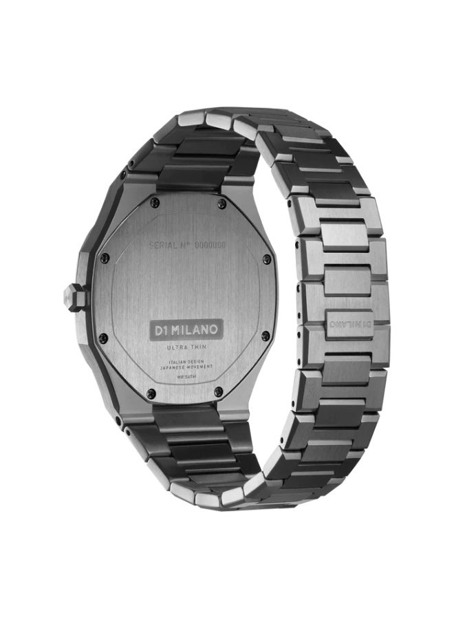 دي وان ميلانو شاهد ساعة D1 Milano Man in Steel UTBJ29  40mm - Image 4