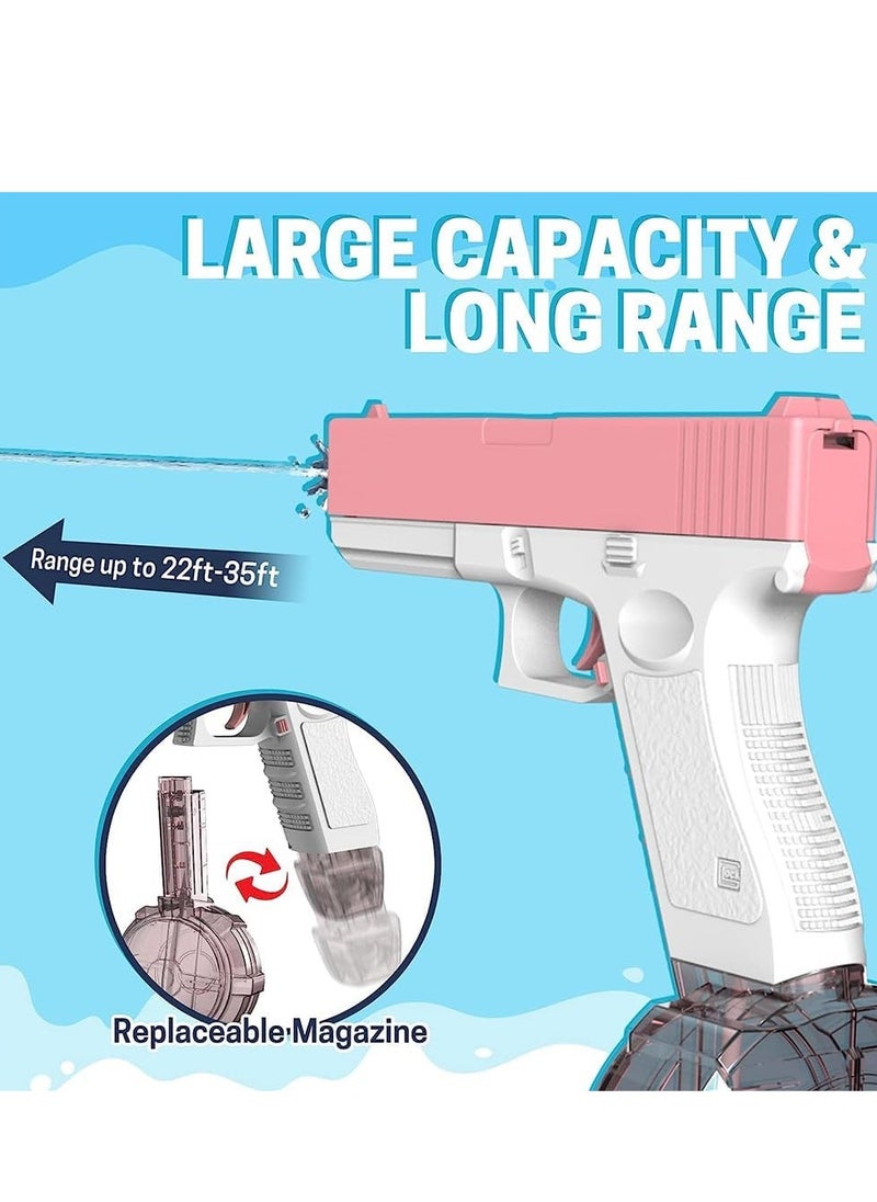 0TO1 TECH Electric Water Gun Toy, 32ft Water Guns with Expansion, Automatic Electric Water Guns for Adults & Kids, Squirt Guns for Kids Swimming Pool Beach Outdoor Party Games (Pink)  - Image 5