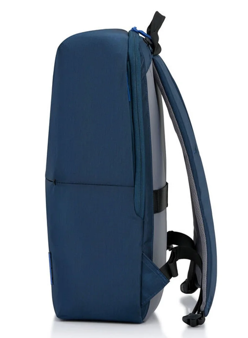 Samsonite Navy Lite-Geo 15.6" Laptop Backpack, 100% Nylon, Navy|Outer Zipper Pockets|Bottle Holder|Internal Key Holder - 3 Years International Warranty  | Best Price UAE