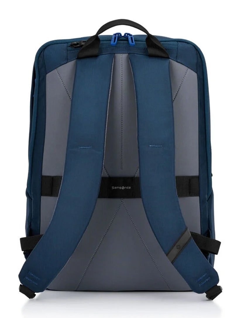 Samsonite Navy Lite-Geo 15.6" Laptop Backpack, 100% Nylon, Navy|Outer Zipper Pockets|Bottle Holder|Internal Key Holder - 3 Years International Warranty  | Best Price UAE