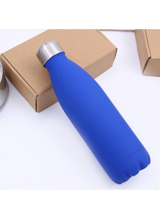 Generic Double Wall Stainless Steel Water Bottle Leakproof Hot and Cold Drink Sports Bottle (500ml) with Silicone Brush (Gift) - Image 2
