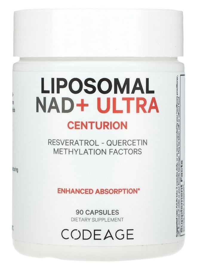 Codeage Liposomal NAD+ ULTRA Resveratrol Quercetin Methylation Factors 90 Capsules