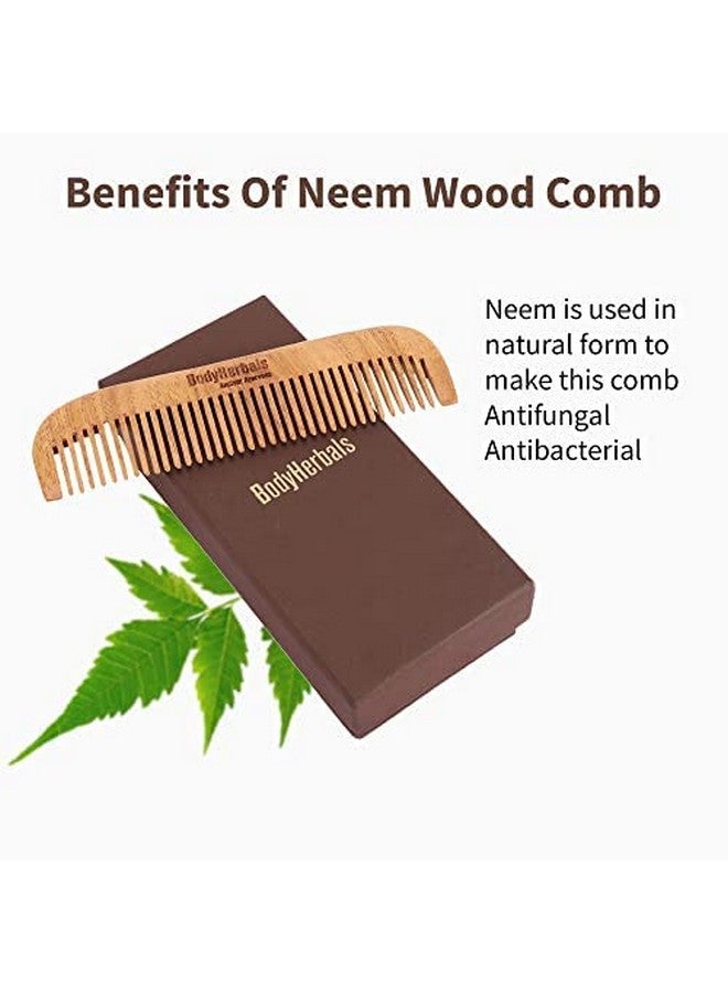 BodyHerbals BodyHerbals Dressing Comb, Anti Static Eco Friendly, Classic, 100% Natural Neem Wood Gift Pack, Hand Made with design in Box (Cream) - Image 4