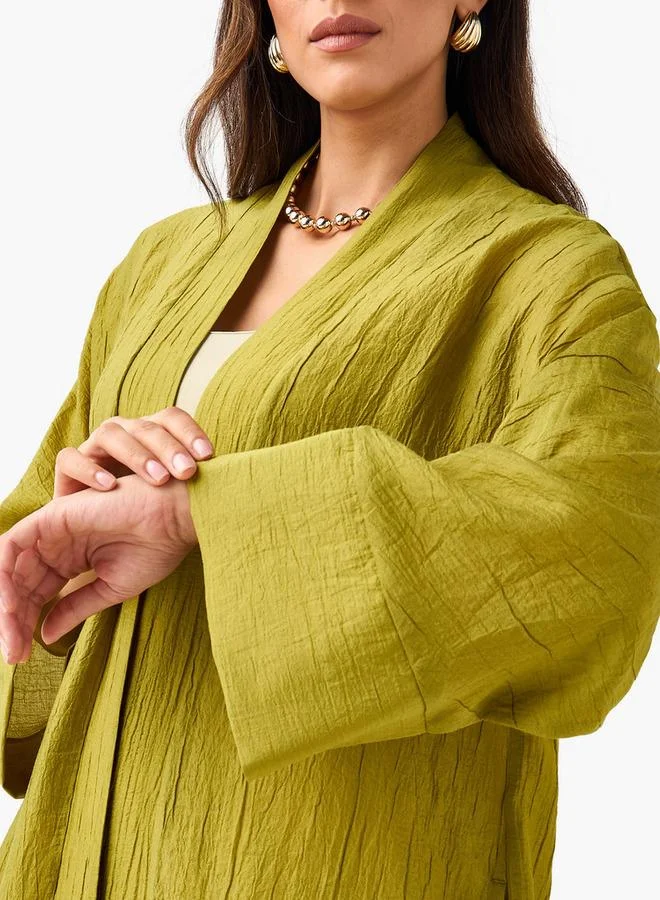 ايكونيك Iconic Relaxed Fit Longline Shrug with Pocket